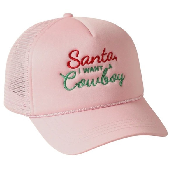 Howdy Darlin Hat Co Accessories - Santa, I want a Cowboy Trucker Hat NWT